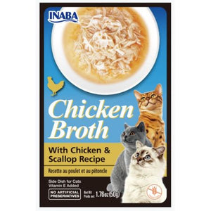 Inaba Chicken Broth with Chicken and Scallop Recipe Side Dish for Cats