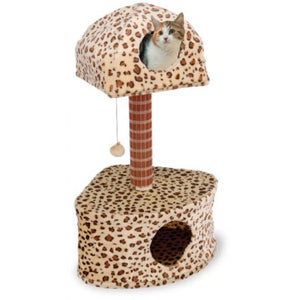 Penn Plax Cat Life Leopard Print Lounge & Activity Center